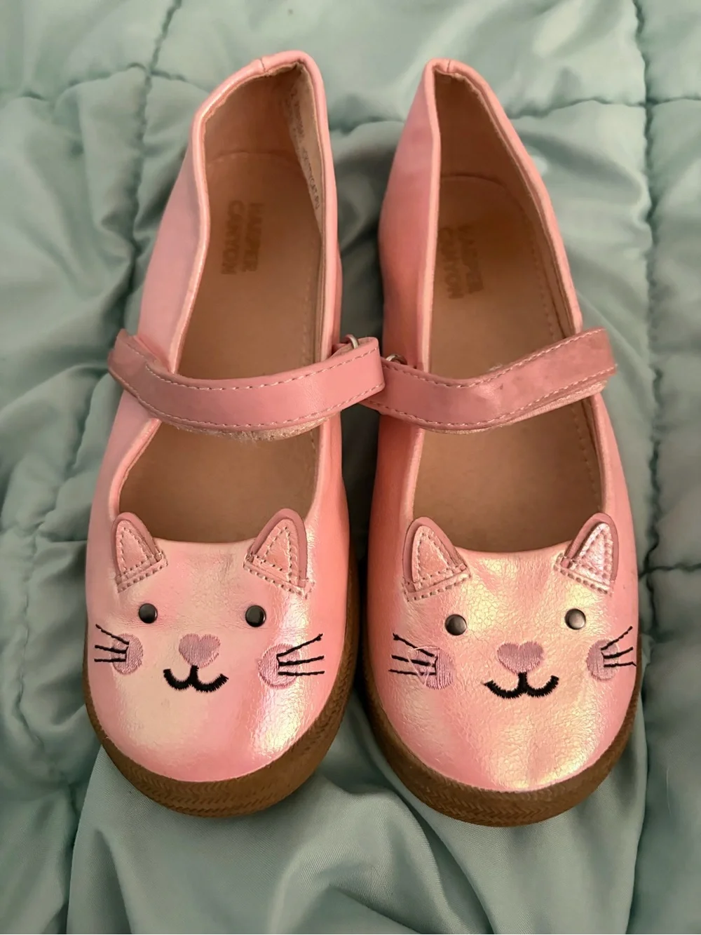Kids Pink Cat Mary Jane Flats